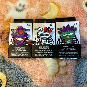 Rare Hello Kitty Halloween Blind Box Enamel Pins: Witch, Mummy & Frankenstein 🎃